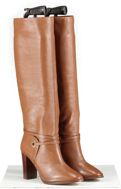 LK Bennett Brown L.k.bennett X Ascot Collection: Shelby Nappa Leather Knee Boots, Tan UK 4 EU 37 👠