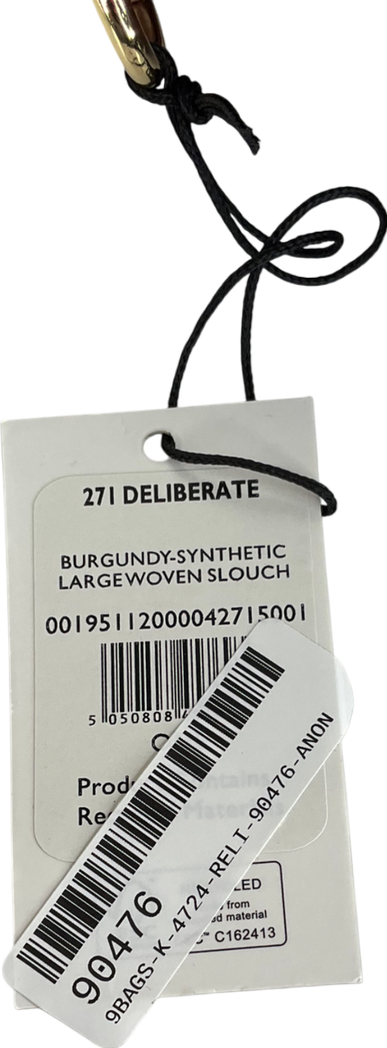 Dune Red Deliberate Woven Shoulder Bag Burgundy One Size