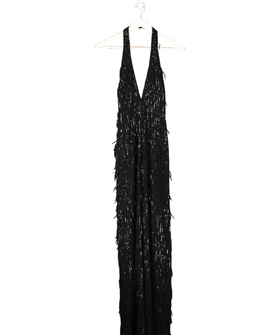Nookie Black Karma Sequin Jumpsuit UK S