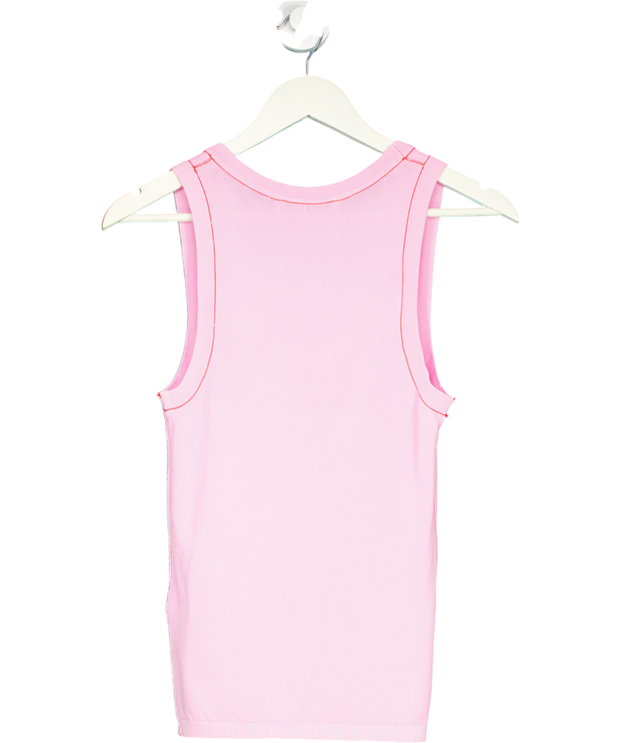 ZARA Pink Polyamide Top With Wide Straps UK 8