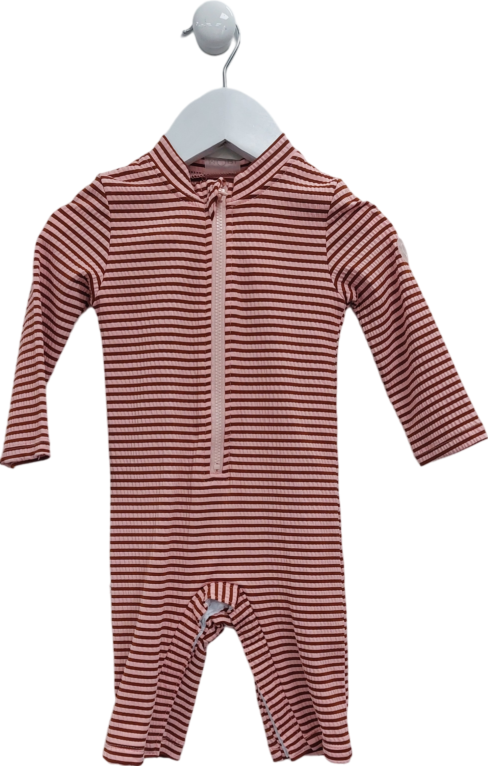 Mori Baby Pink Striped Sunsafe Swim Suit 3-6 Months