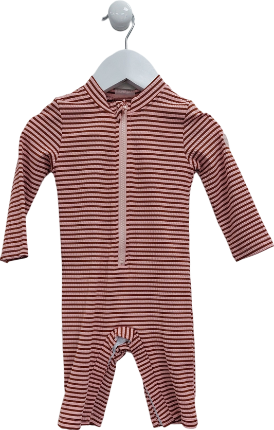 Mori Baby Pink Striped Sunsafe Swim Suit 3-6 Months