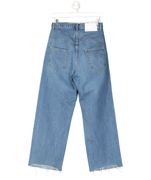 Bassike Blue High Rise Straight Leg Jeans W24