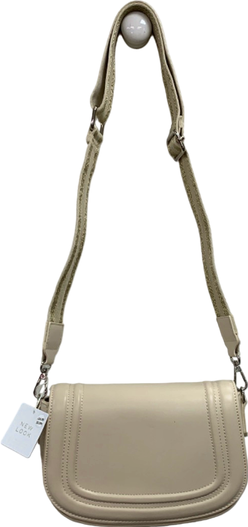 New Look Beige Webbing Strap Saddle Bag One Size