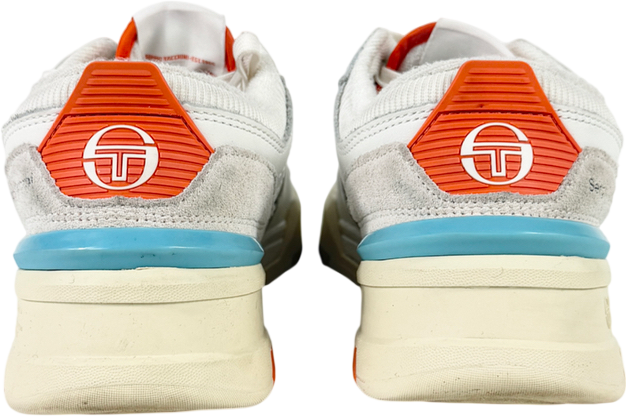 Sergio tacchini Cream Blue BB Court Low Trainer UK 4 EU 37