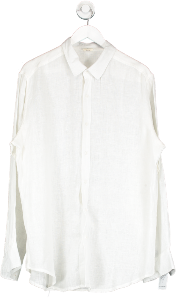 sapia simone White Orion Linen Shirt UK XL