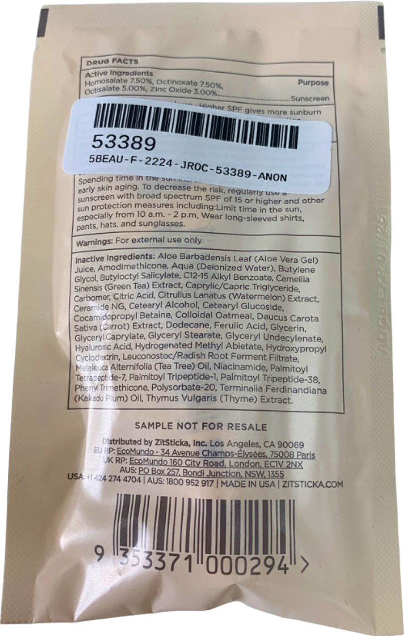 ZitSticka Megashade SPF 50 Sunscreen Serum  7ml