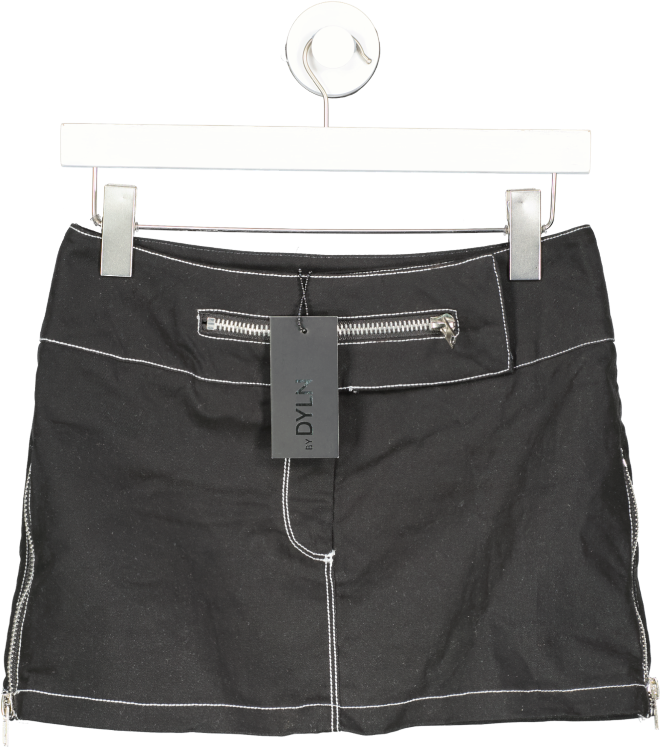 By Dyln Black Vaeda Skirt In Licorice UK XS