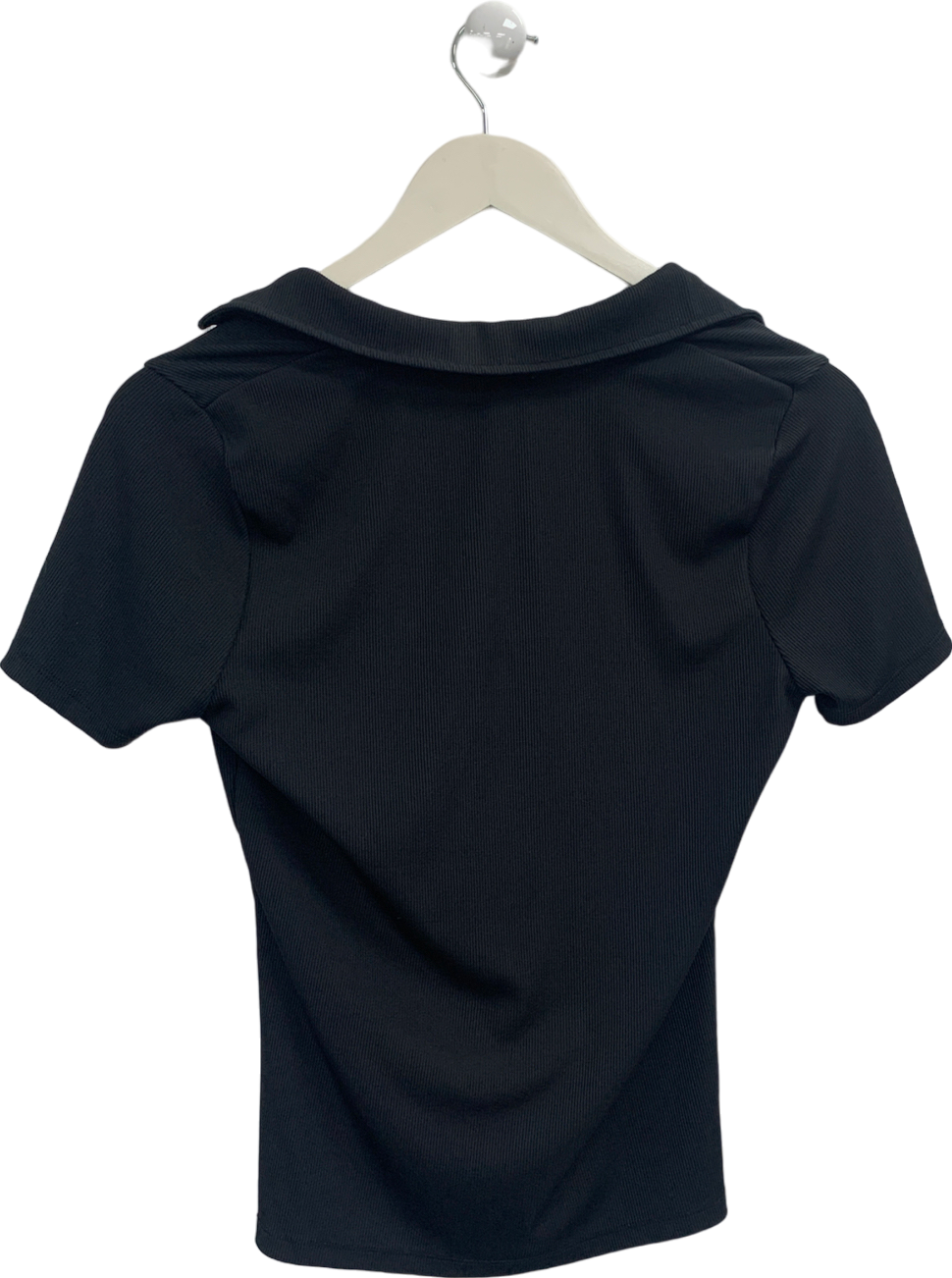 River Island Black Button Up Collar Shirt UK 6