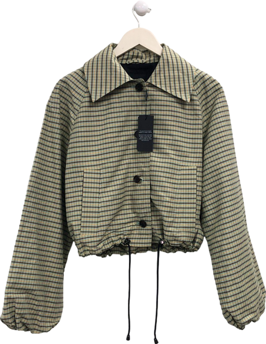 Rails Beige Check Cropped Jacket UK S