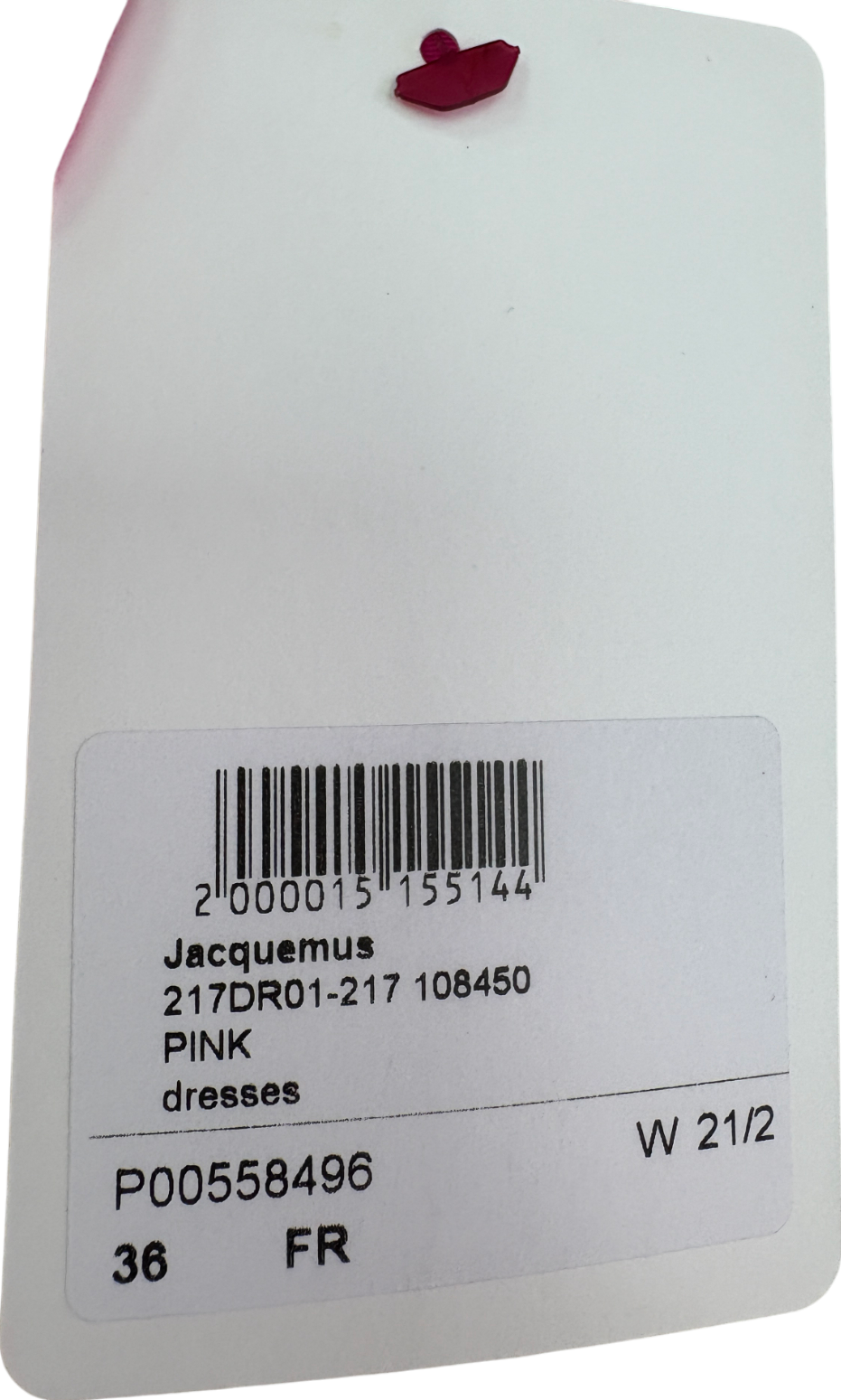 JACQUEMUS Pink Saudade Gathered Mini Dress UK 8