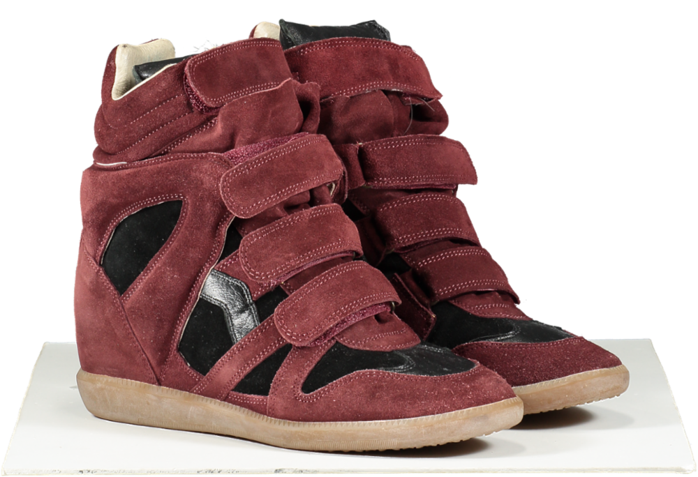 Isabel Marant Red Beckett Suede Trainers UK 8 EU 41 👠