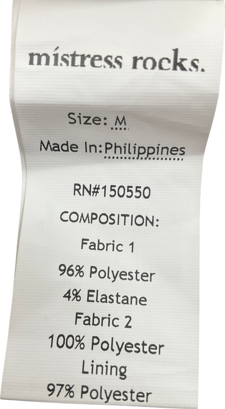 Mistress Rocks Black Strapless Mini Dress UK M