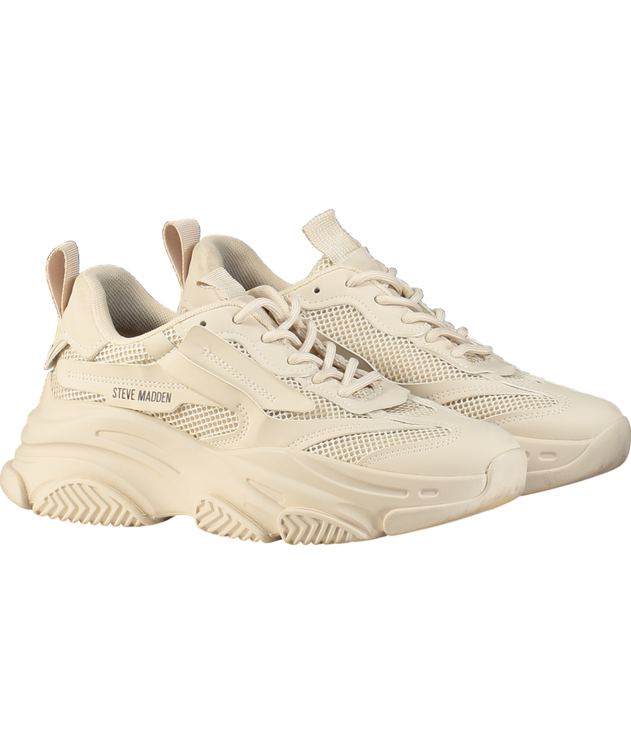 STEVE MADDEN Beige Possession-e Trainers UK 5 EU 38 👠