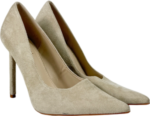 SIMMI Nude Oatmeal Suede Court Shoes UK 6 EU 39