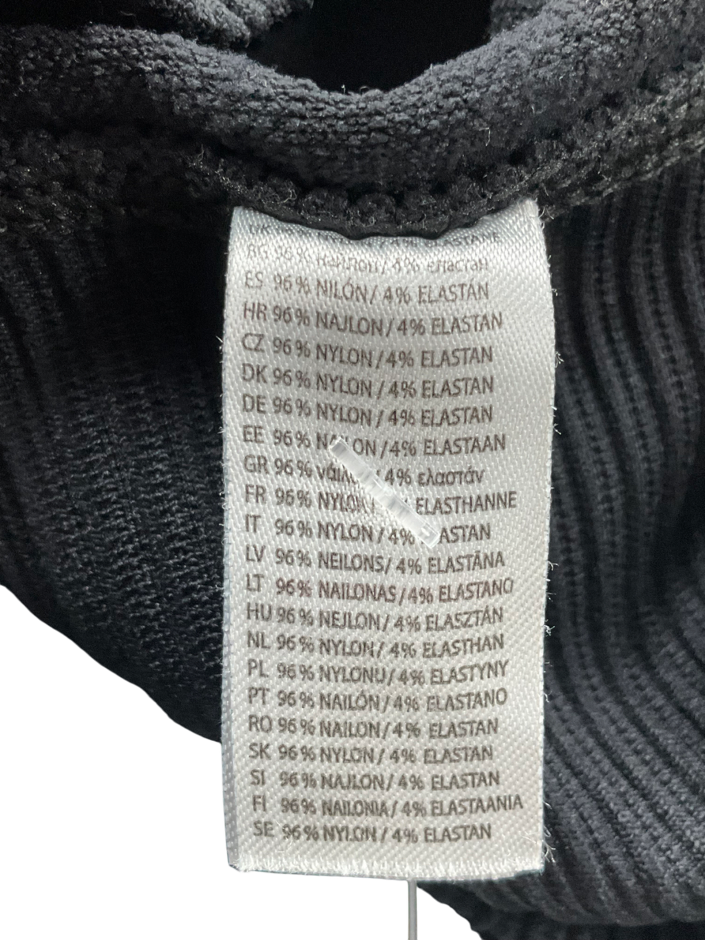 Black Pocketed Ribbed Cycle Shorts UK S