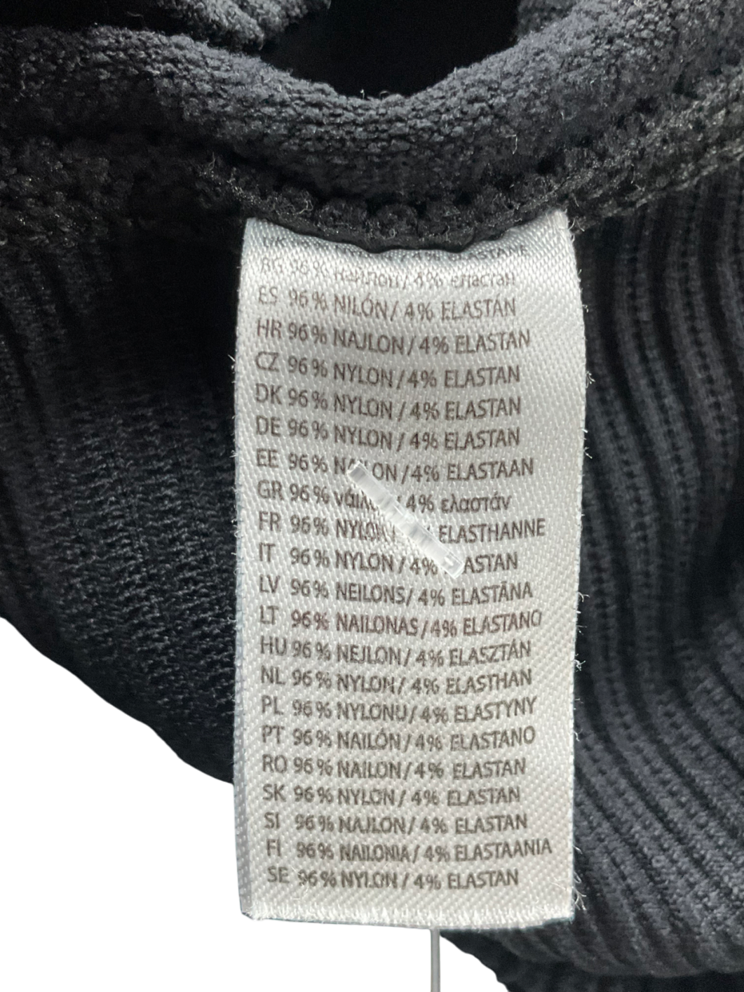 Black Pocketed Ribbed Cycle Shorts UK S