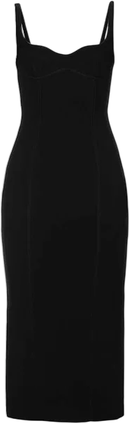 BEC + BRIDGE Zoey Black Sweetheart Neckline Midi Dress UK 6