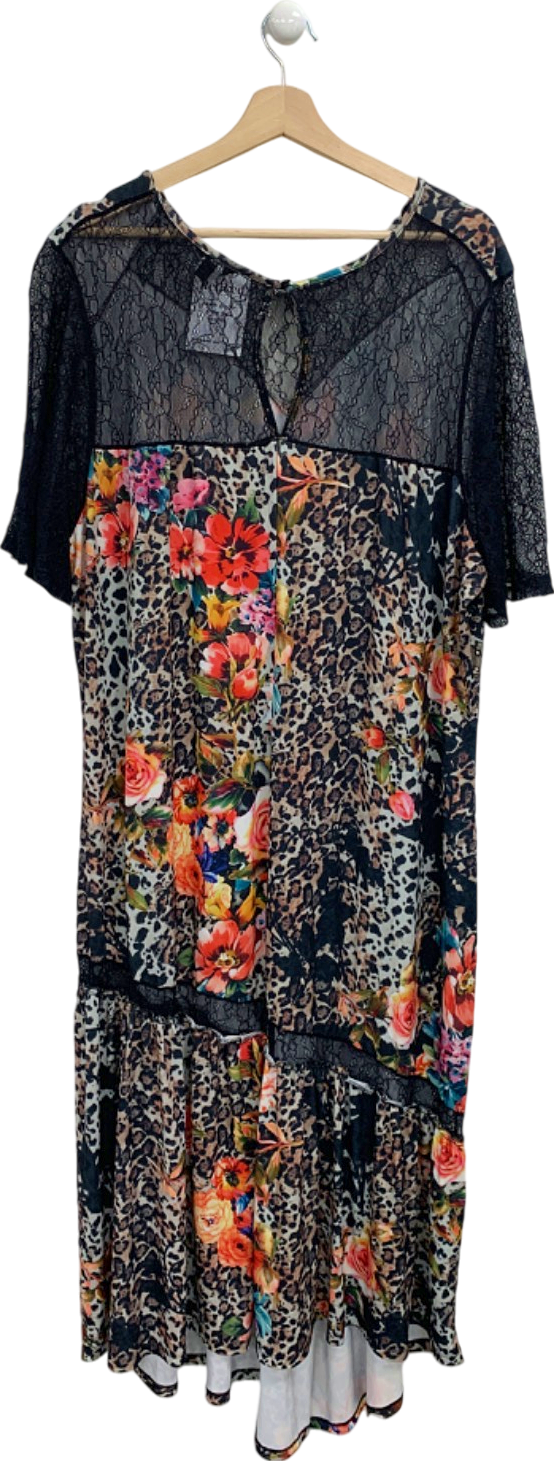 Joanna Hope Black Floral Printed Dress UK 28