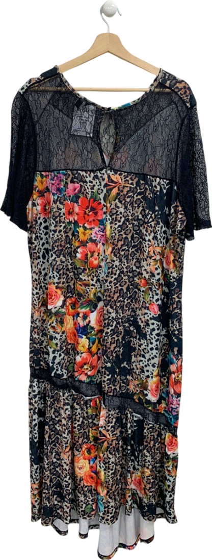 Joanna Hope Black Floral Printed Dress UK 28