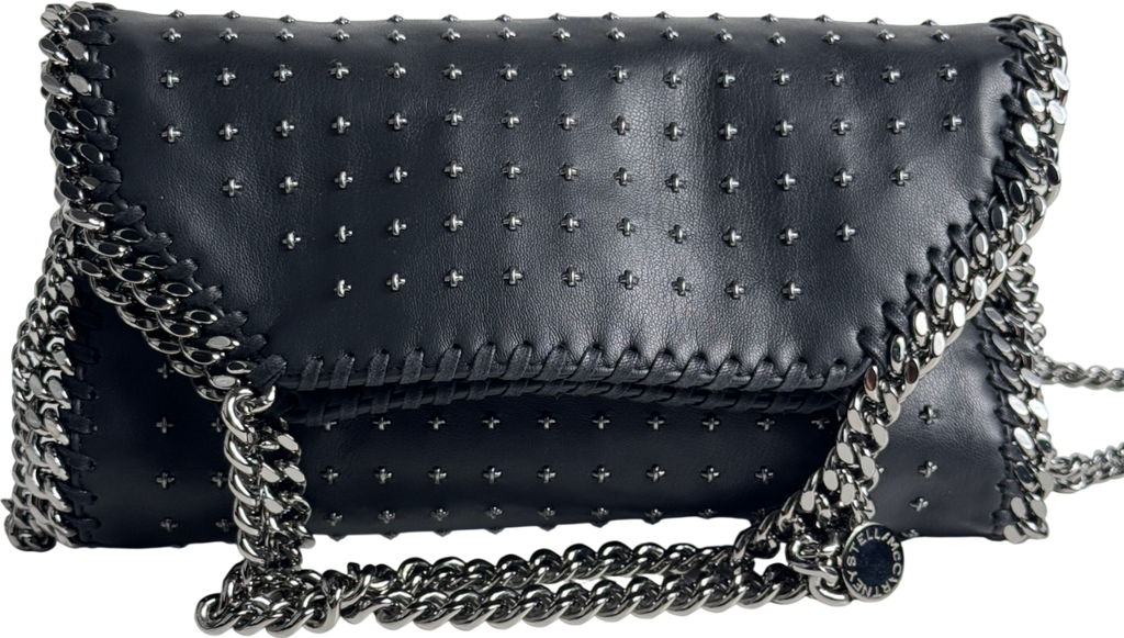 STELLA MCCARTNEY Black Mini Star-studded Falabella Cross-body Bag