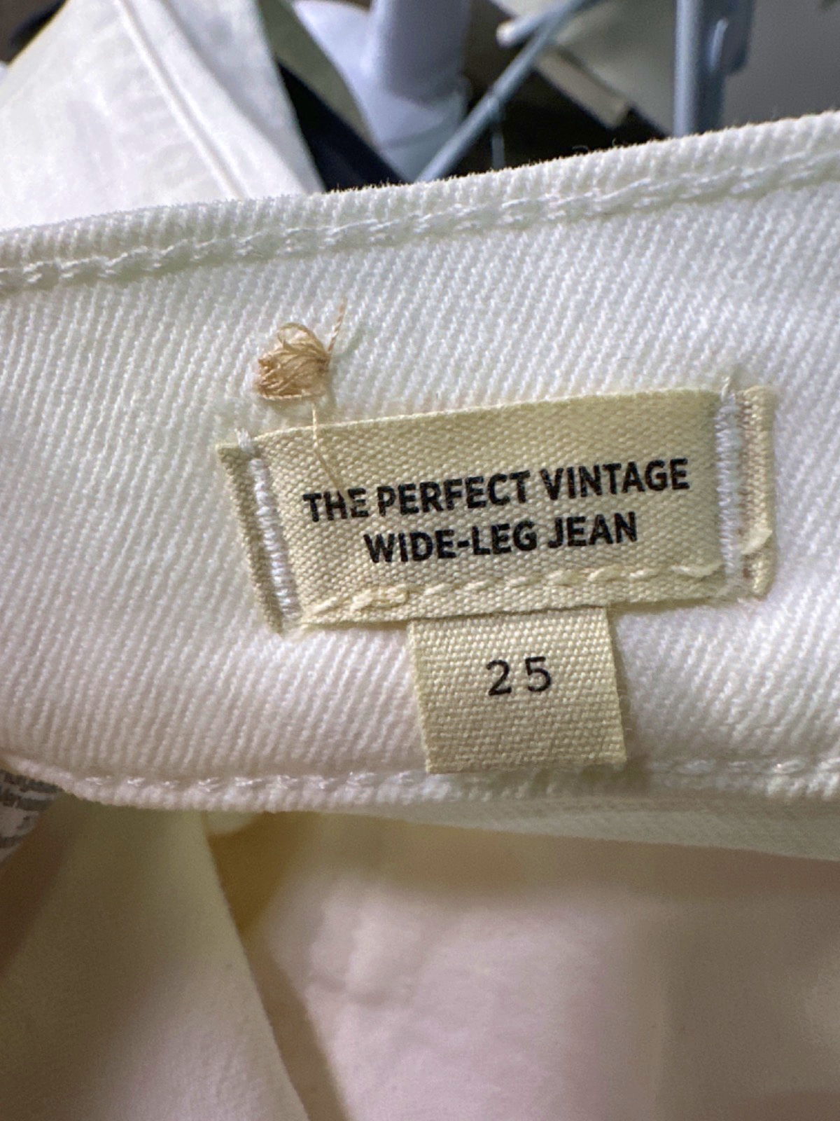 Madewell White The Perfect Vintage Wide-Leg Jean UK W25