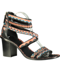 ASH Black Abstract Printed Ankle Sandals UK 7 EU 40 👠