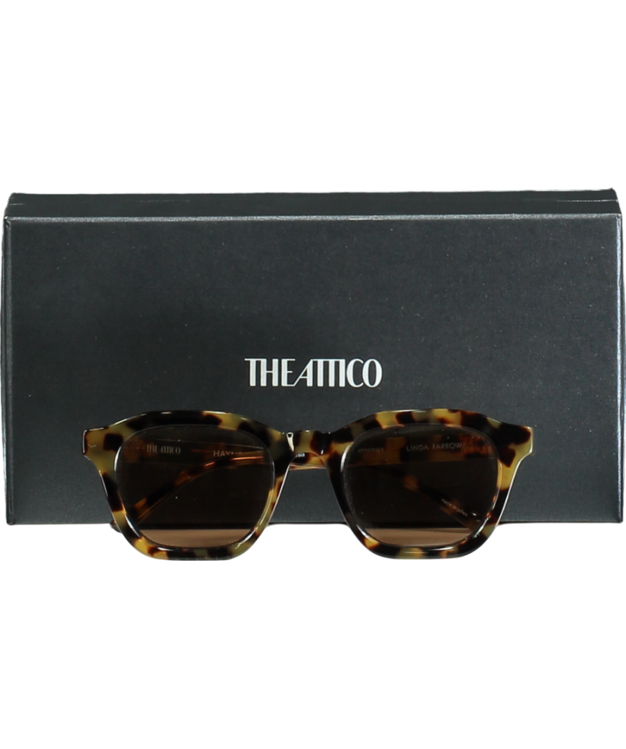 The Attico Brown Haynes D-frame Square Sunglasses In Tortoiseshell