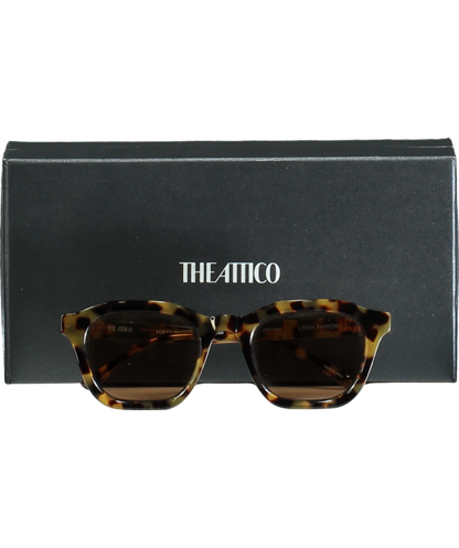 The Attico Brown Haynes D-frame Square Sunglasses In Tortoiseshell