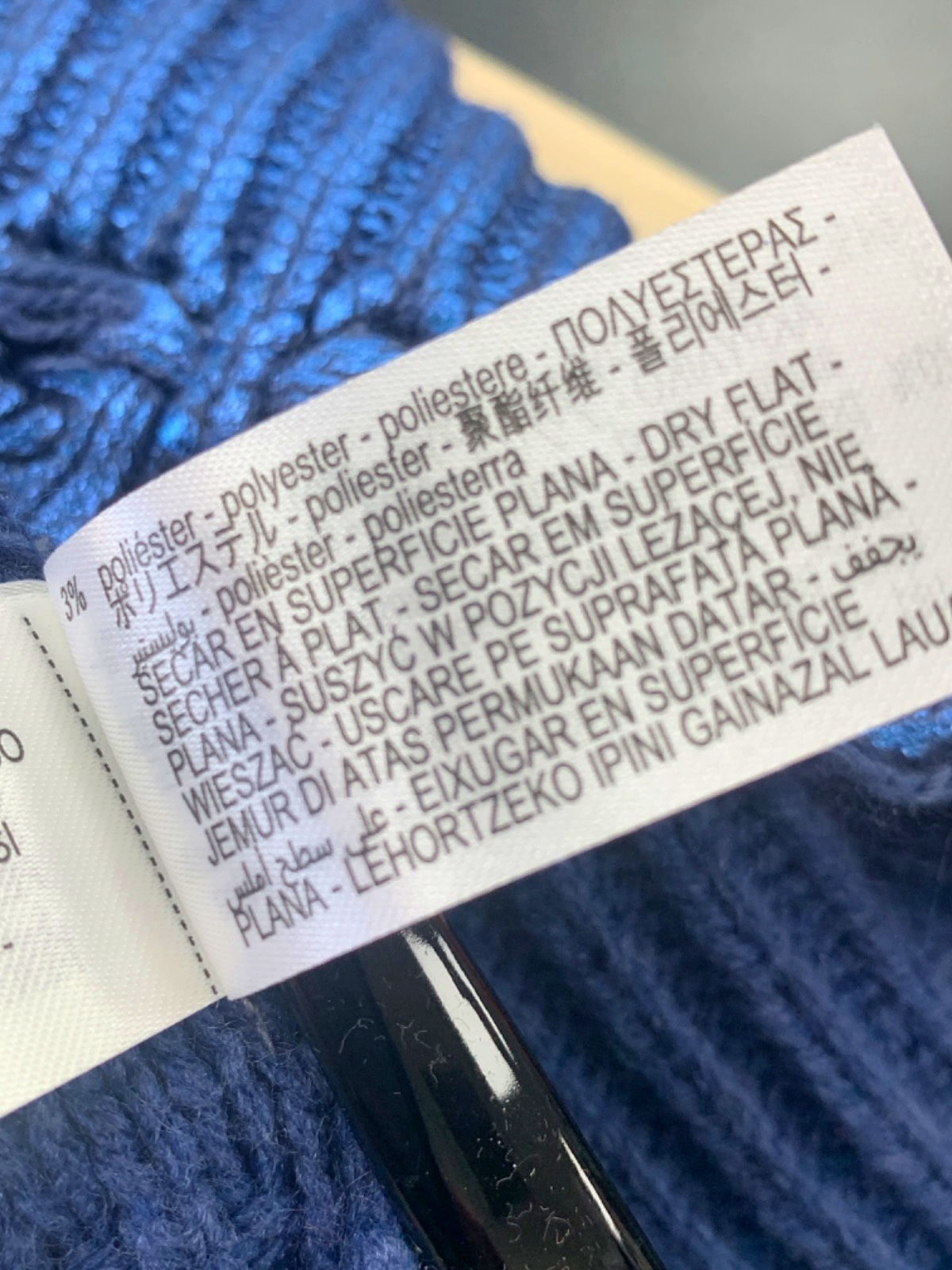 Zara Blue Cropped Knit Sweater UK S