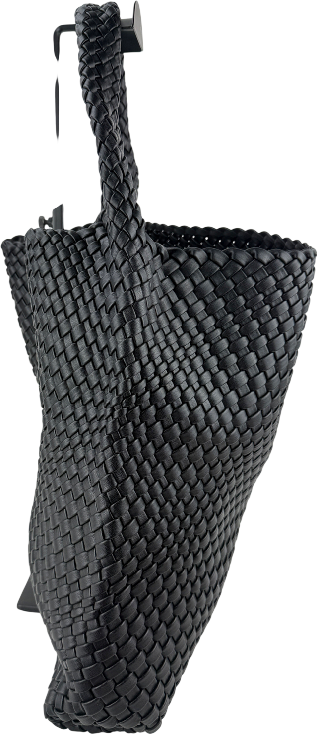 NA-KD Black Soft Woven Tote One Size