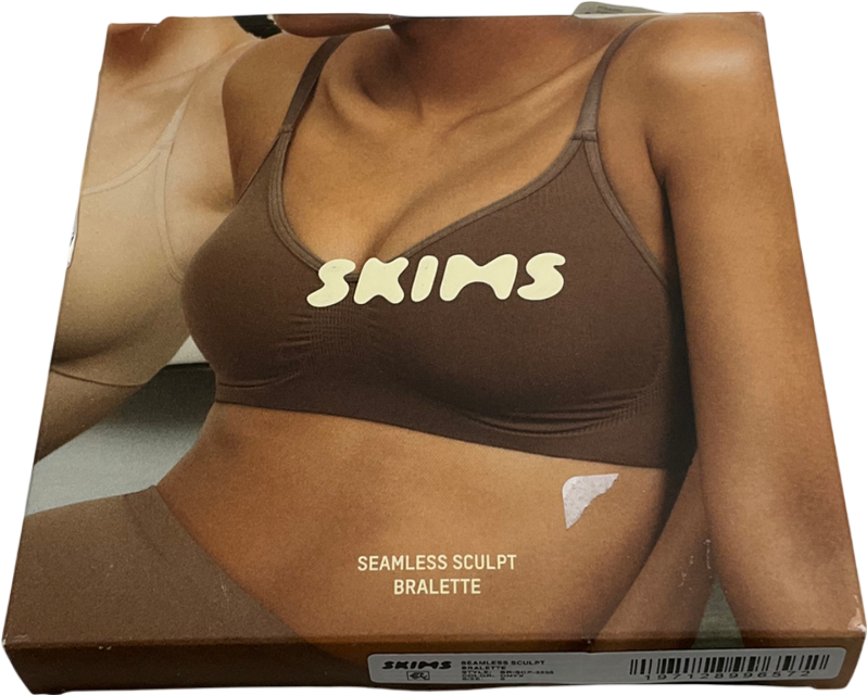 SKIMS Black Seamless Sculpt Bralette UK S