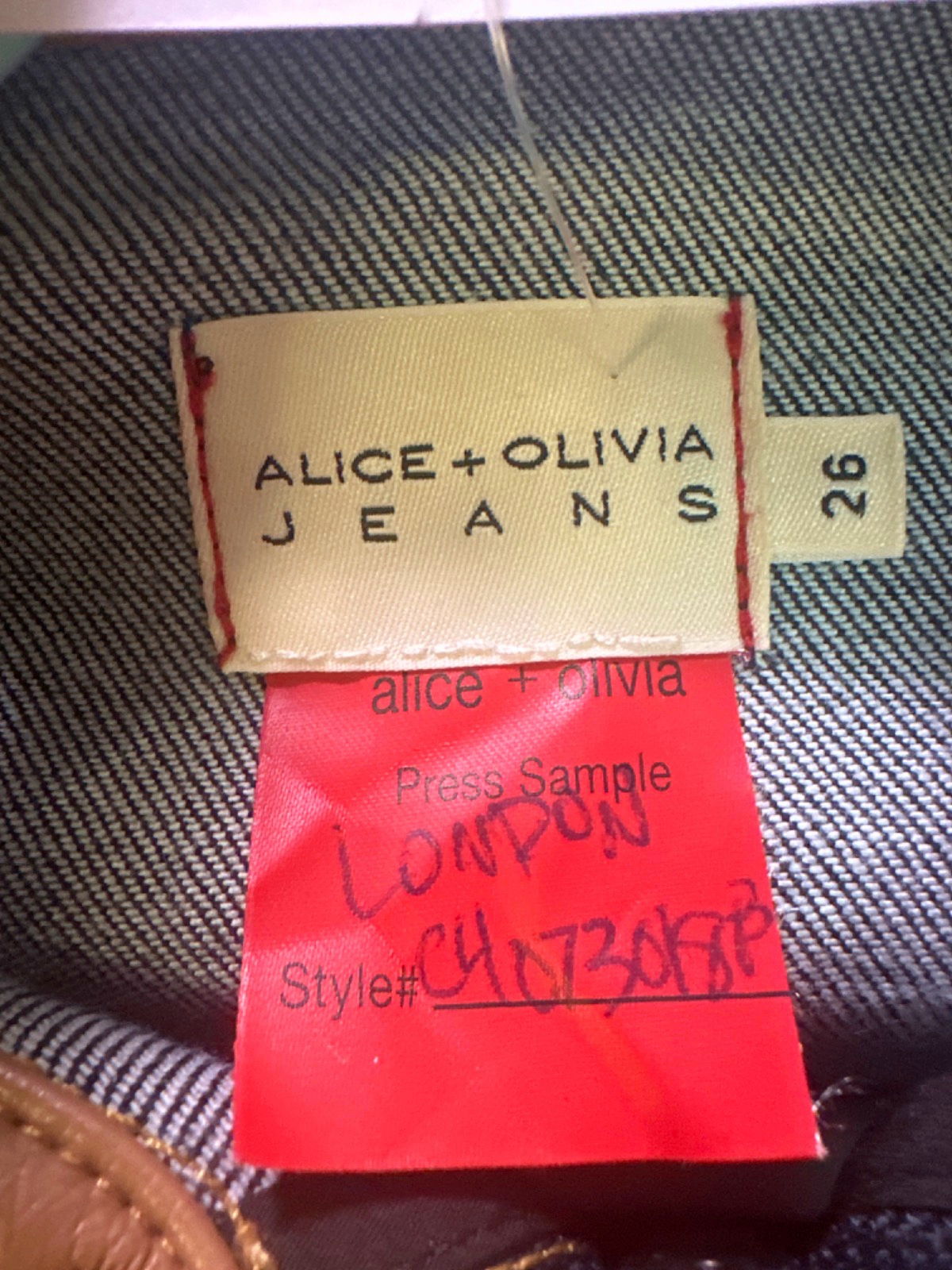 Alice + Olivia Blue Denim Jumpsuit Size 26