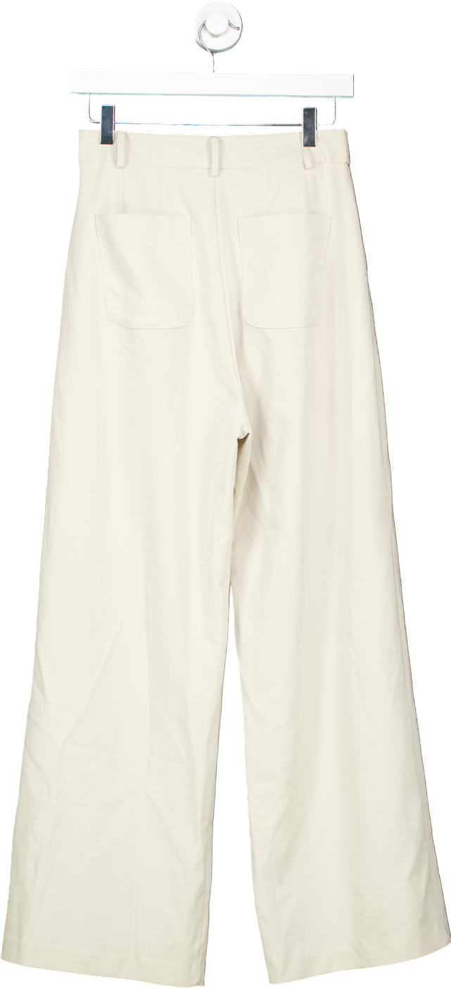 Sunder Market Cream Wide Leg Trousers UK M