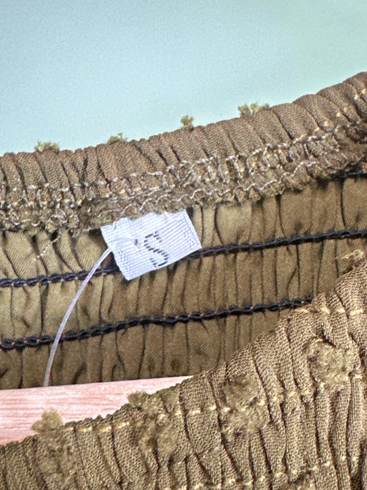 Olive Green Long Sleeve Midi Dress UK S