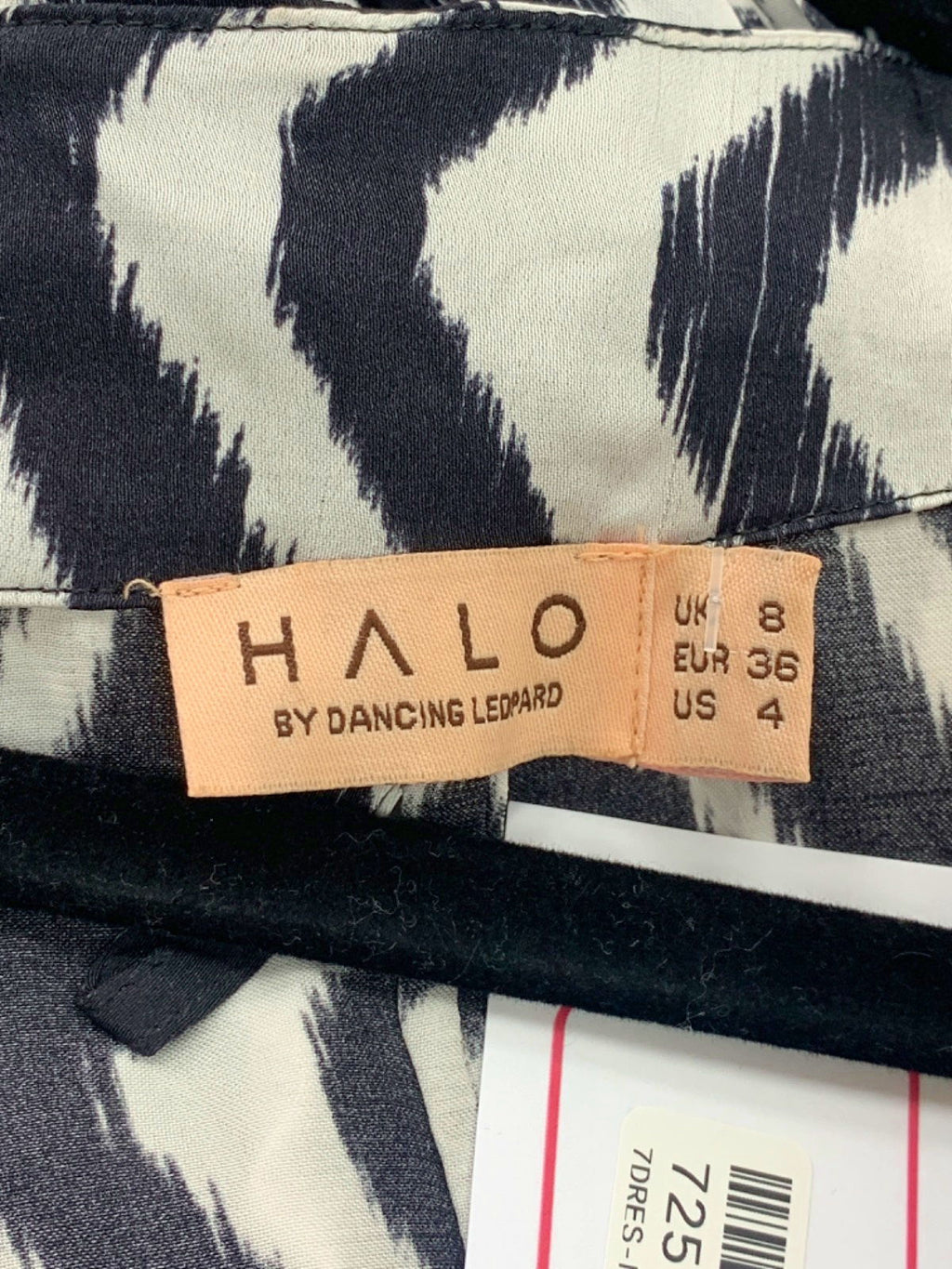 Halo Black and White Ikat Print Kimono UK 8