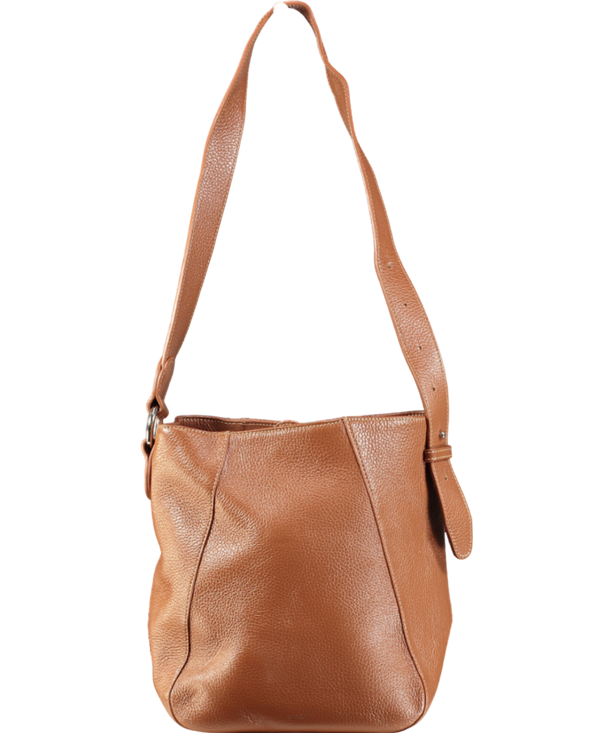 Ruskin Brown Luxury Italian Full Grain Leather The Bennet Bucket In Bracken