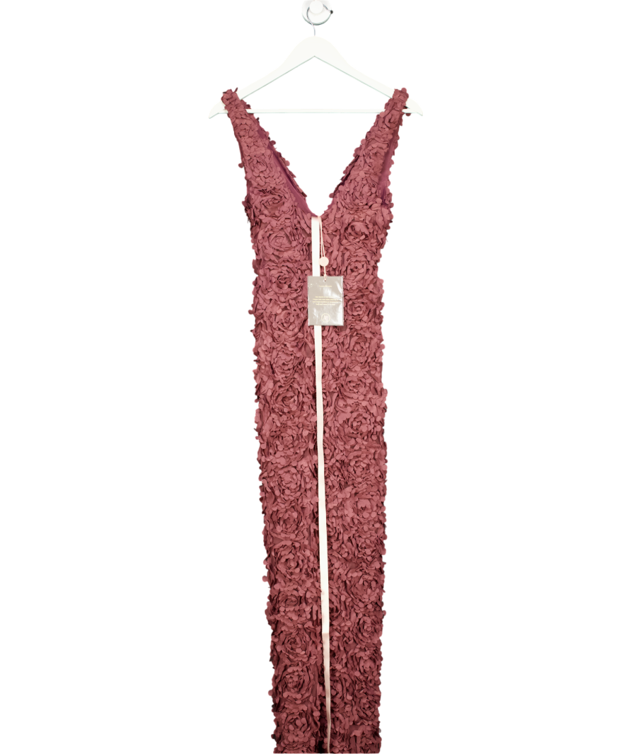 House of CB Red Carena Floral Applique Dress UK XS