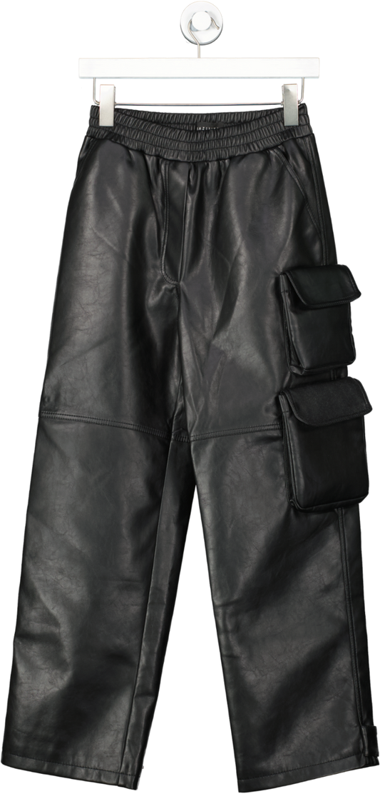Bazilika Black Pocket Cargo Trousers UK XS