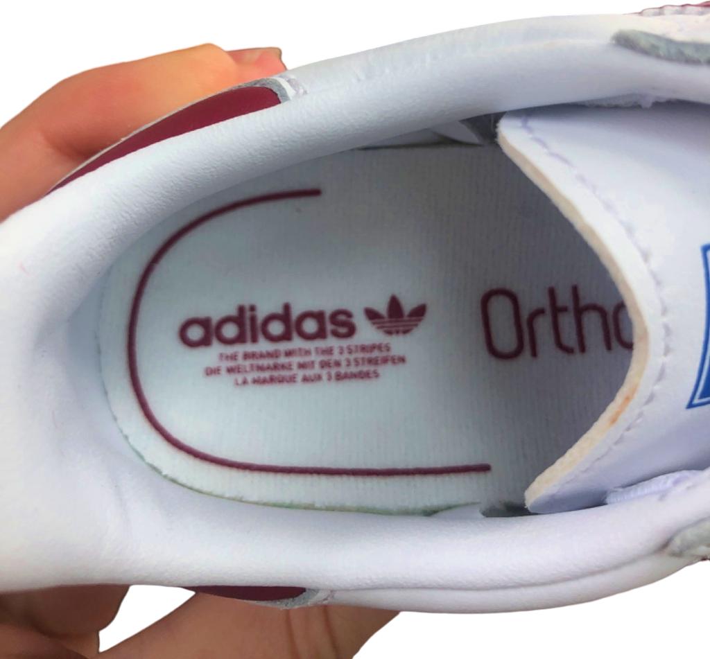 Adidas White/Red Samba OG EL I Trainers UK 9.5 Kids