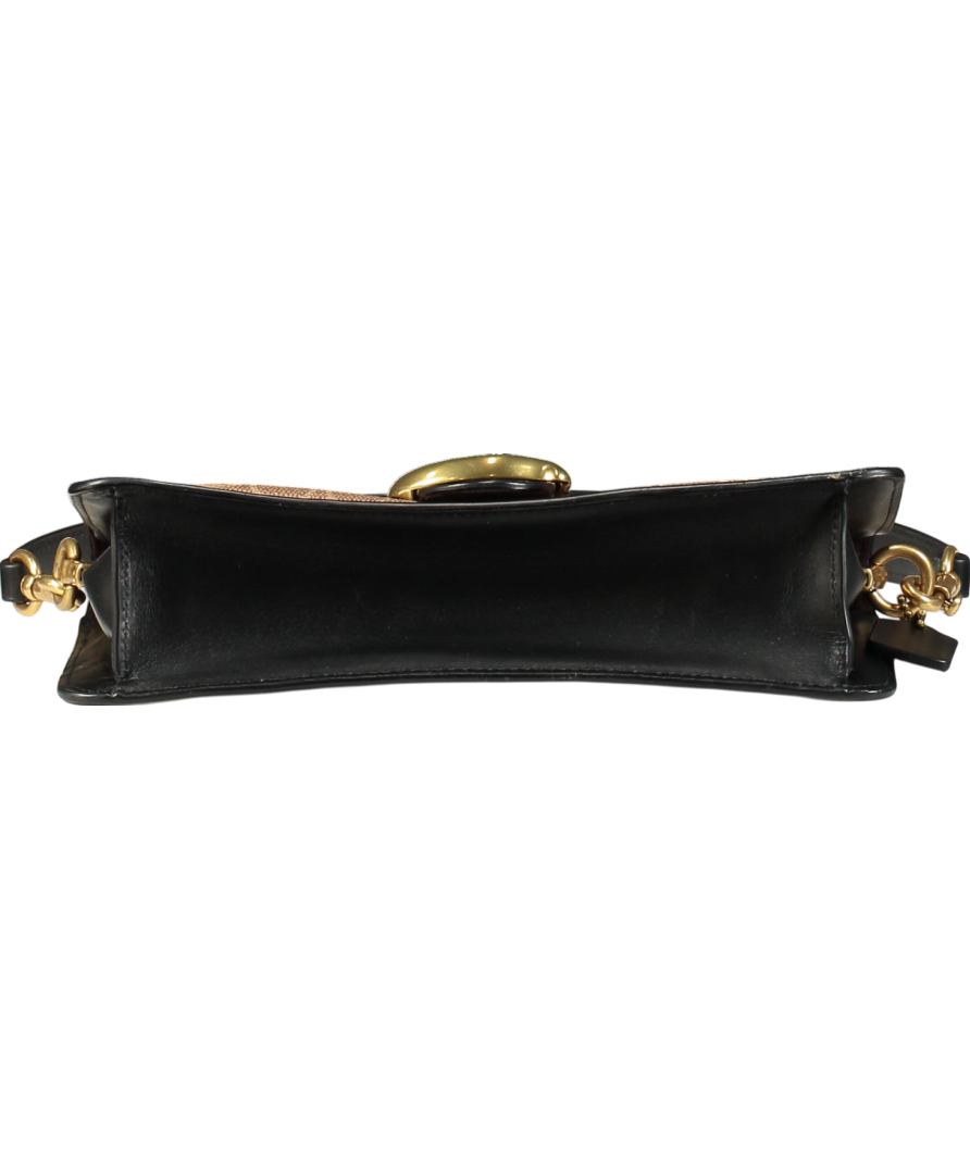 Coach Black Tabby 26 Signature Shoulder Bag