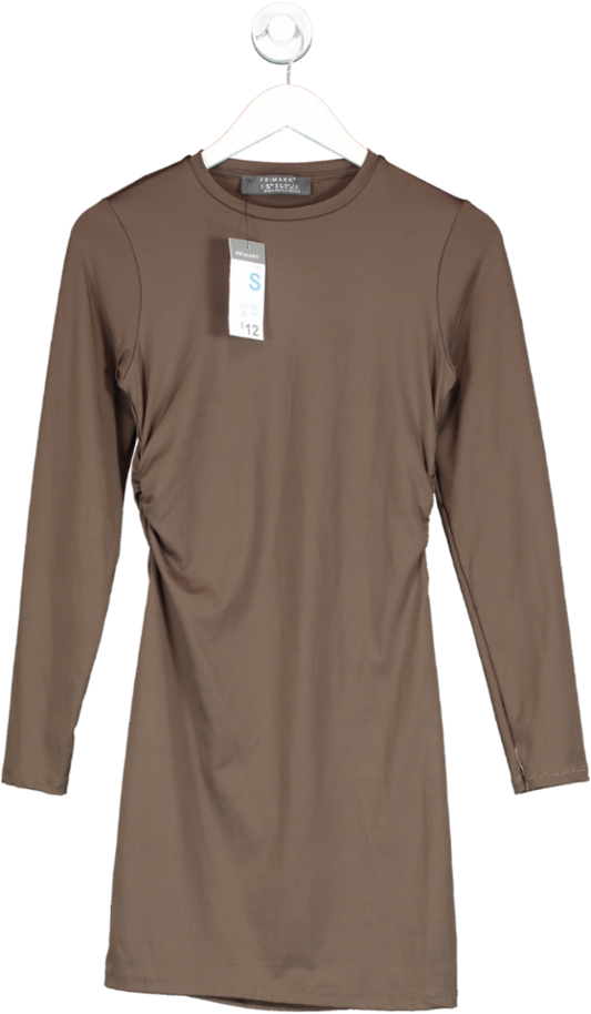Primark Brown Long Sleeve Stretch Dress UK 10