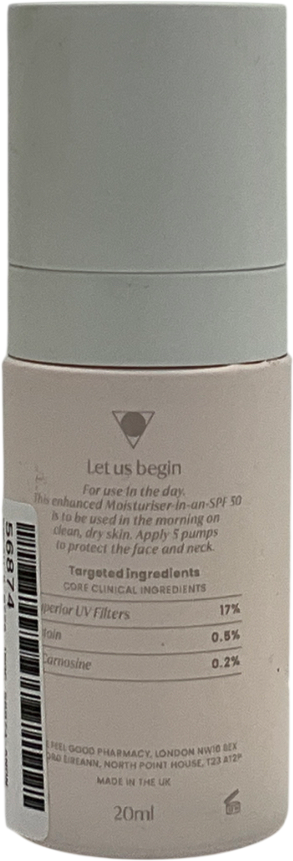 The feel good pharmacy Moisturiser In An Sspf 50 20ml