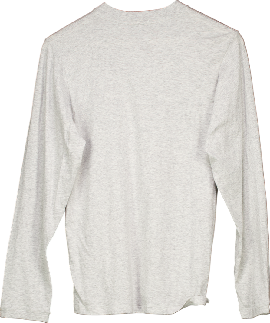 SKIMS Grey Boyfriend Relaxed Oversized Long Sleeve Tee UK XXS