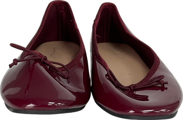 New Look Burgundy Patent Leather-look Ballerina Pumps UK 5 EU 38 👠