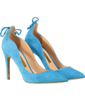 Rupert Sanderson Blue Turquoise Suede Heels UK 4.5 EU 37.5 👠