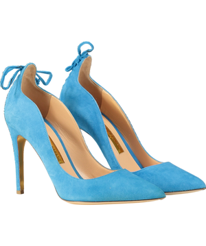 Rupert Sanderson Blue Turquoise Suede Heels UK 4.5 EU 37.5