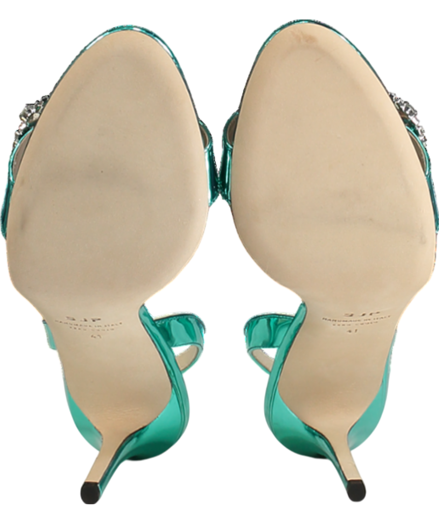 SJP Sarah Jessica Parker Blue Sea Foam Heels UK 8 EU 41 👠