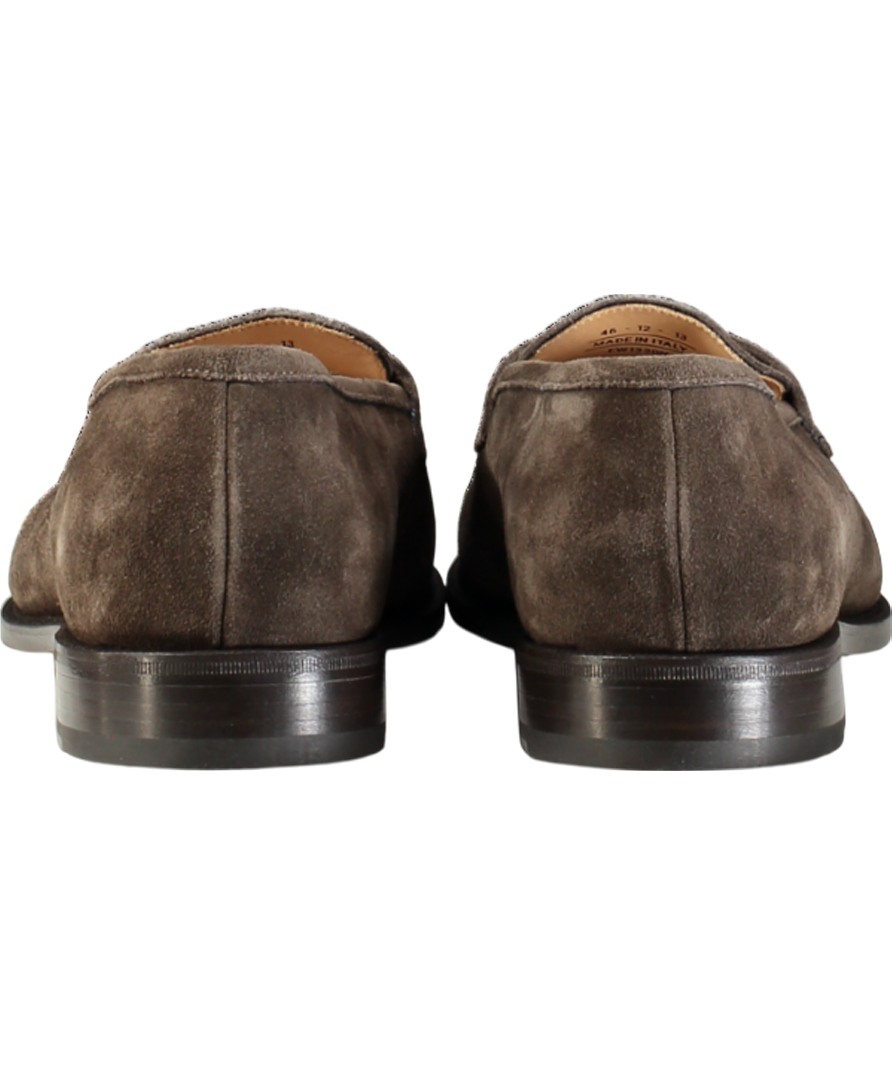 Suit Supply Brown Italian Calf Suede Penny Loafer UK 12 EU 46 👞