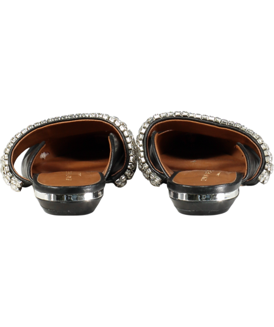 Kurt Geiger Black Princely Leather Flat Mules UK 7 EU 40 👠